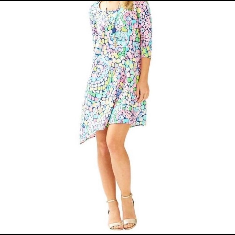 Lilly Pulitzer Asymmetrical Hemline Dress - Size Small